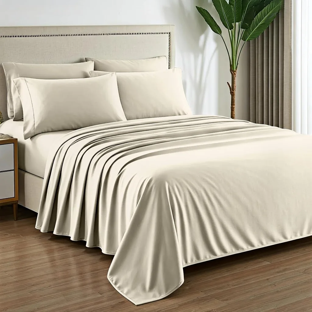 Mayfair Linen Marfim 40 Cm Bolso Queen 1000 fios algodão egípcio