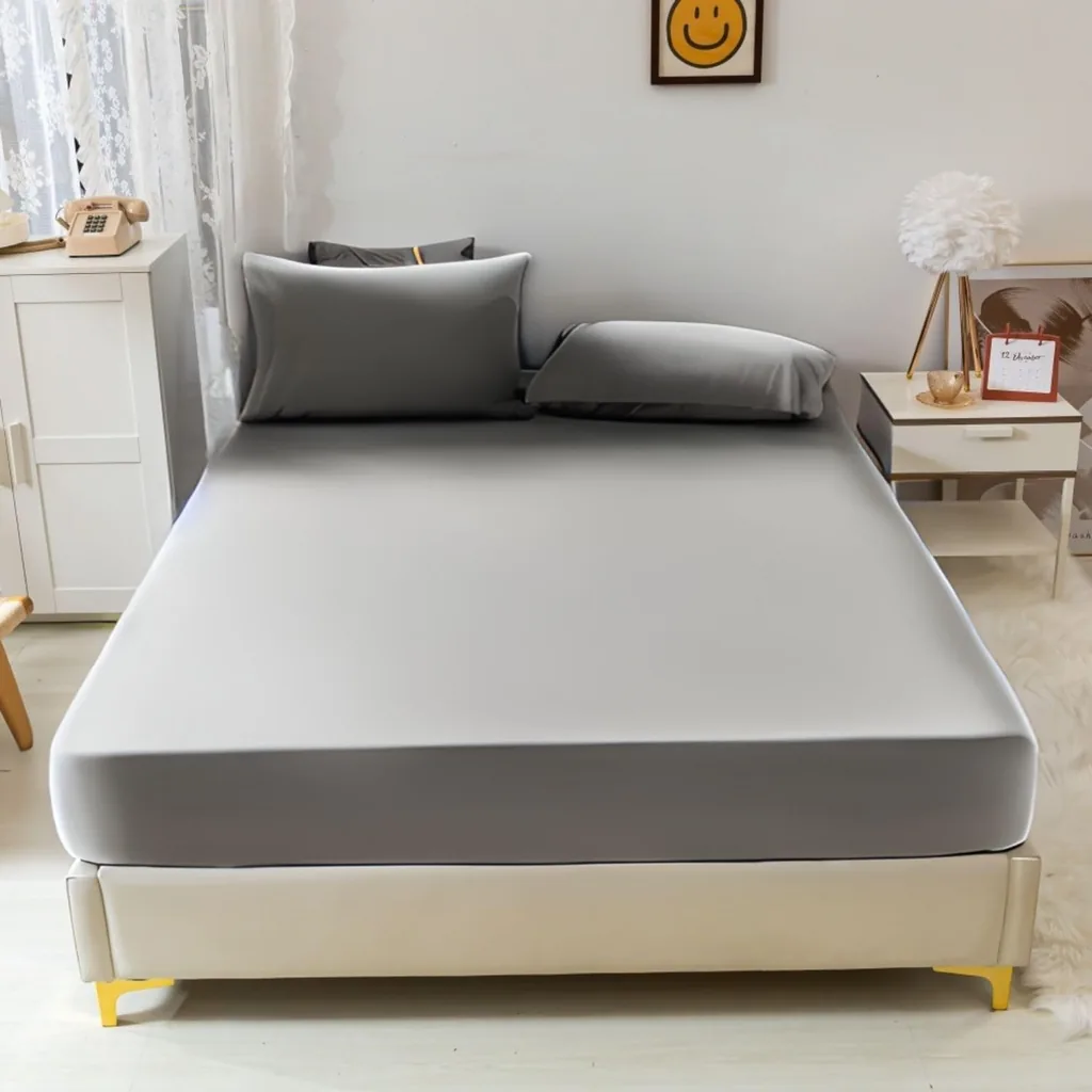 Cinza Casal 600 fios algodão egípcio