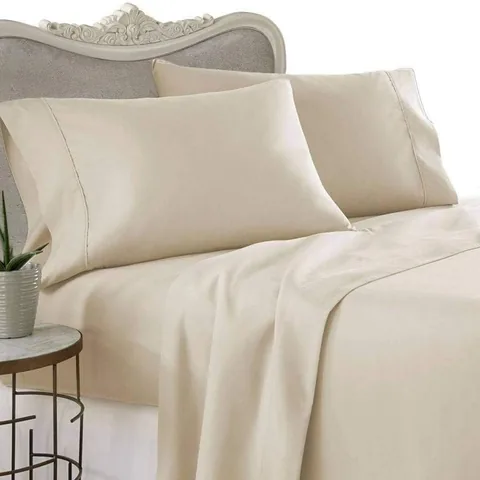 Lençol 600 fios - Queen American Linen Luxo Biggest Hotels Bege